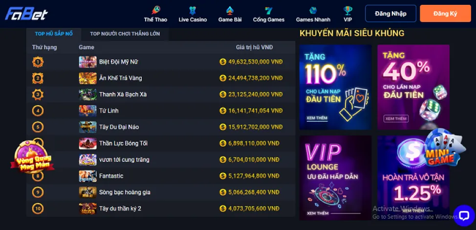 Sự kiện và khuyến mãi lễ hội daga68 cổng game